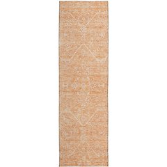 Luxury Washable Indoor/Outdoor Solace Salmon 2'3" x 7'6" Runner Rug