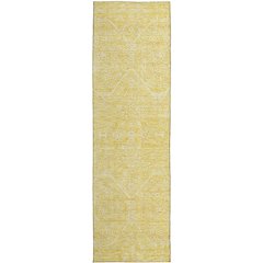 Luxury Washable Indoor/Outdoor Solace Yellow 2'3" x 7'6" Runner Rug