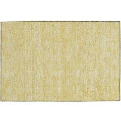 Luxury Washable Indoor/Outdoor Solace Yellow 1'8" x 2'6" Rug