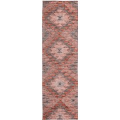 Luxury Washable Indoor/Outdoor Solace Terracotta 2'3" x 7'6" Runner Rug
