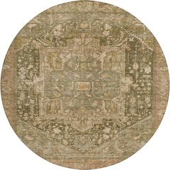 Luxury Washable Indoor/Outdoor Solace Fern 8' x 8' Round Rug