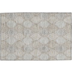 Luxury Washable Indoor/Outdoor Solace Taupe 1'8" x 2'6" Rug