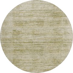 Luxury Washable Indoor/Outdoor Solace Aloe 8' x 8' Round Rug