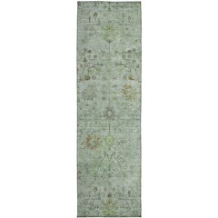 Luxury Washable Indoor/Outdoor Solace Aloe 2'3" x 7'6" Runner Rug