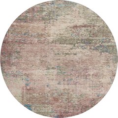 Luxury Washable Indoor/Outdoor Solace Blush 8' x 8' Round Rug