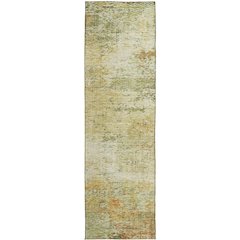 Luxury Washable Indoor/Outdoor Solace Fern 2'3" x 7'6" Runner Rug