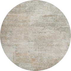 Luxury Washable Indoor/Outdoor Solace Linen 8' x 8' Round Rug