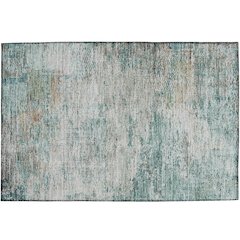 Luxury Washable Indoor/Outdoor Solace Teal 1'8" x 2'6" Rug