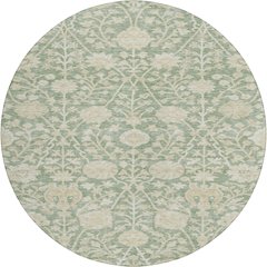 Luxury Washable Indoor/Outdoor Solace Aloe 8' x 8' Round Rug