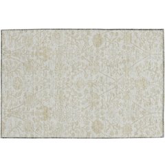 Luxury Washable Indoor/Outdoor Solace Ivory 1'8" x 2'6" Rug