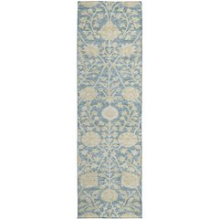 Luxury Washable Indoor/Outdoor Solace Sky 2'3" x 7'6" Runner Rug