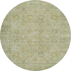Luxury Washable Indoor/Outdoor Solace Sage 8' x 8' Round Rug