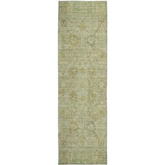 Luxury Washable Indoor/Outdoor Solace Sage 2'3" x 7'6" Runner Rug