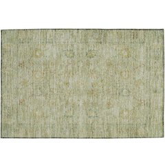 Luxury Washable Indoor/Outdoor Solace Sage 1'8" x 2'6" Rug