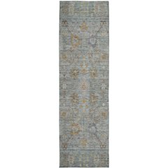 Luxury Washable Indoor/Outdoor Solace Teal 2'3" x 7'6" Runner Rug