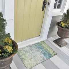 Rylee Green Transitional Abstract 1'8" x 2'6" Accent Rug Green ARY33