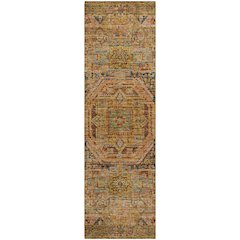Indoor/Outdoor Silk Road Curry 2'3" x 7'6" Runner Rug