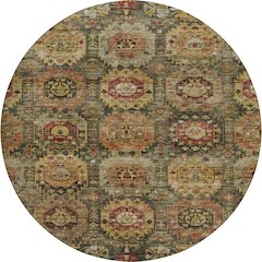 Indoor/Outdoor Silk Road Fern 8' x 8' Round Rug