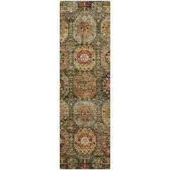Indoor/Outdoor Silk Road Fern 2'3" x 7'6" Runner Rug