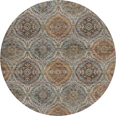 Indoor/Outdoor Silk Road Multi 8' x 8' Round Rug