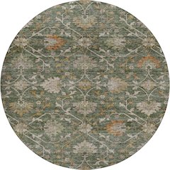 Indoor/Outdoor Silk Road Basil 8' x 8' Round Rug