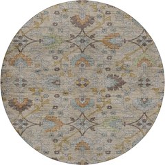 Indoor/Outdoor Silk Road Flax 8' x 8' Round Rug