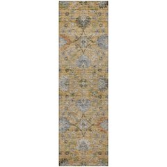Indoor/Outdoor Silk Road Saffron 2'3" x 7'6" Runner Rug
