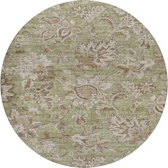 Indoor/Outdoor Silk Road Aloe 8' x 8' Round Rug