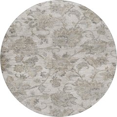 Indoor/Outdoor Silk Road Linen 8' x 8' Round Rug