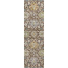 Indoor/Outdoor Silk Road Mocha 2'3" x 7'6" Runner Rug