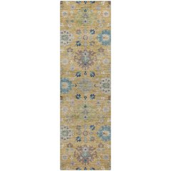 Indoor/Outdoor Silk Road Turmeric 2'3" x 7'6" Runner Rug