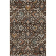 Indoor/Outdoor Silk Road Chocolate 2'6" x 3'10" Rug