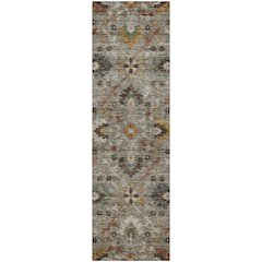 Indoor/Outdoor Silk Road Pewter 2'3" x 7'6" Runner Rug
