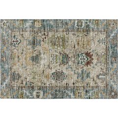 Indoor/Outdoor Silk Road Aqua 1'8" x 2'6" Rug