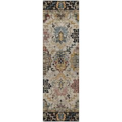 Indoor/Outdoor Silk Road Black 2'3" x 7'6" Runner Rug