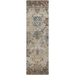 Indoor/Outdoor Silk Road Chocolate 2'3" x 7'6" Runner Rug