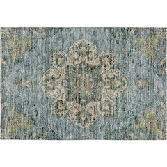 Indoor/Outdoor Silk Road Aqua 1'8" x 2'6" Rug