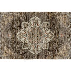 Indoor/Outdoor Silk Road Chocolate 1'8" x 2'6" Rug