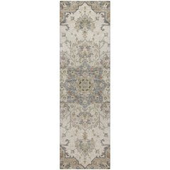 Indoor/Outdoor Silk Road Ivory 2'3" x 7'6" Runner Rug