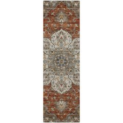 Indoor/Outdoor Silk Road Paprika 2'3" x 7'6" Runner Rug