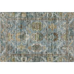 Indoor/Outdoor Silk Road Aqua 1'8" x 2'6" Rug