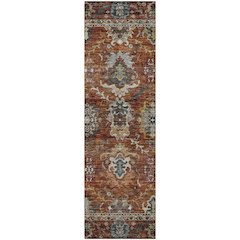 Indoor/Outdoor Silk Road Paprika 2'3" x 7'6" Runner Rug