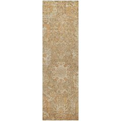 Luxury Washable Indoor/Outdoor Tabrook Khaki 2'3" x 7'6" Runner Rug