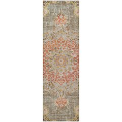 Luxury Washable Indoor/Outdoor Tabrook Brown 2'3" x 7'6" Runner Rug