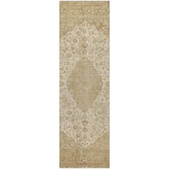 Luxury Washable Indoor/Outdoor Tabrook Beige 2'3" x 7'6" Runner Rug