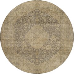 Luxury Washable Indoor/Outdoor Tabrook Mocha 8' x 8' Round Rug