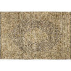 Luxury Washable Indoor/Outdoor Tabrook Mocha 1'8" x 2'6" Rug