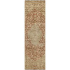 Luxury Washable Indoor/Outdoor Tabrook Paprika 2'3" x 7'6" Runner Rug