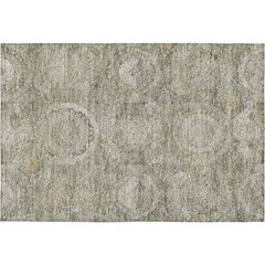 Luxury Washable Indoor/Outdoor Tabrook Pewter 1'8" x 2'6" Rug