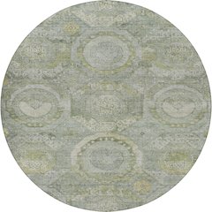 Luxury Washable Indoor/Outdoor Tabrook Sage 8' x 8' Round Rug